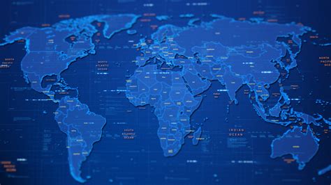 Digital World Map - Stock Motion Graphics | Motion Array