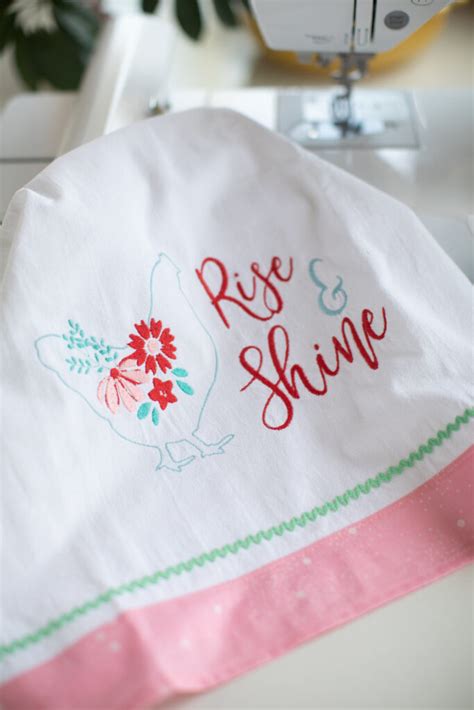 Tea Towel Embroidery Project