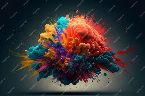 Premium Photo | Abstract explosion of colors