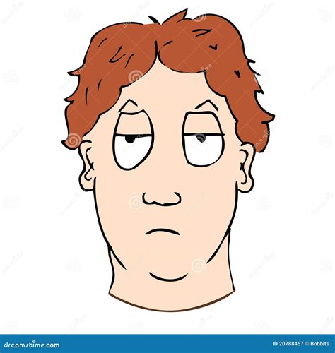 Bored face. stock illustration. Illustration of drawing - 20788457