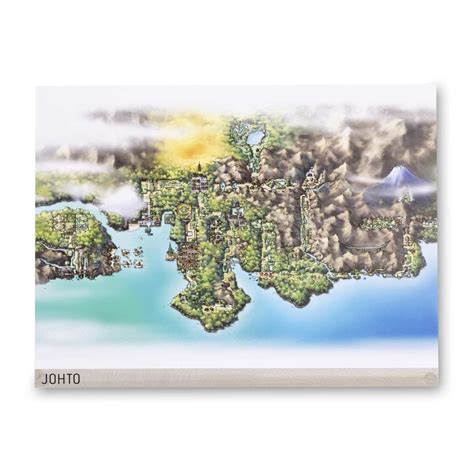 Johto Pokémon Region Maps Poster | Pokémon Center Official Site