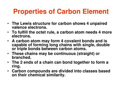 PPT - Properties of Carbon Element PowerPoint Presentation - ID:4693595