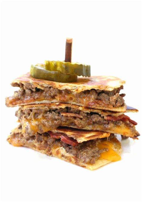 Bacon Cheeseburger Quesadillas - Mantitlement