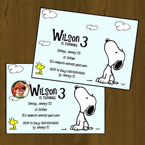 SNOOPY BIRTHDAY INVITATION by SplashboxPrintables on Etsy | Snoopy birthday invitations, Snoopy ...