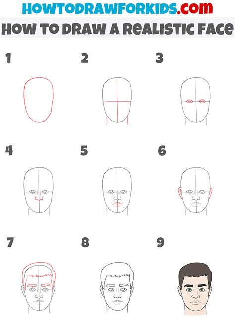 How to Draw a Realistic Face - Easy Drawing Tutorial For Kids