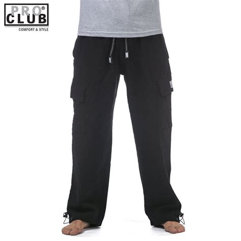 Pro Club - Pro Club Men's Heavyweight Fleece Cargo Sweatpants Black 3X-Large - Walmart.com