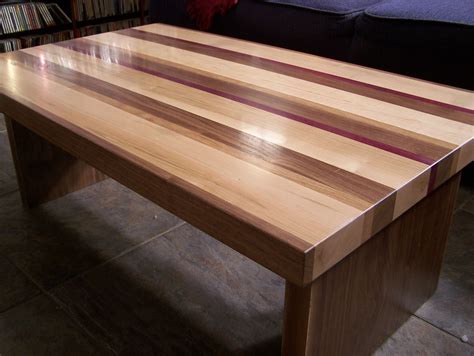 Walnut, Maple, Purple Heart & White Oak coffee table | Coffee table centerpieces, White oak ...