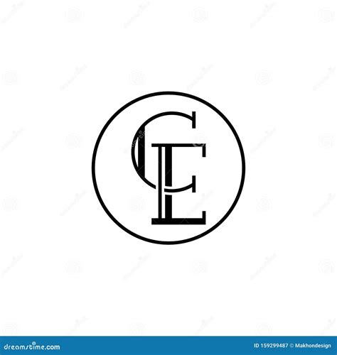 CE Letter Logo Design With Round Shape, Stock Illustration - Illustration of unique, logo: 159299487