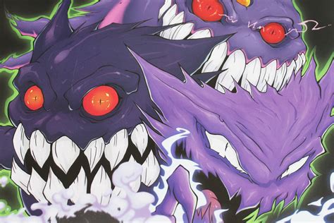 Gastly Evolution Print | Etsy