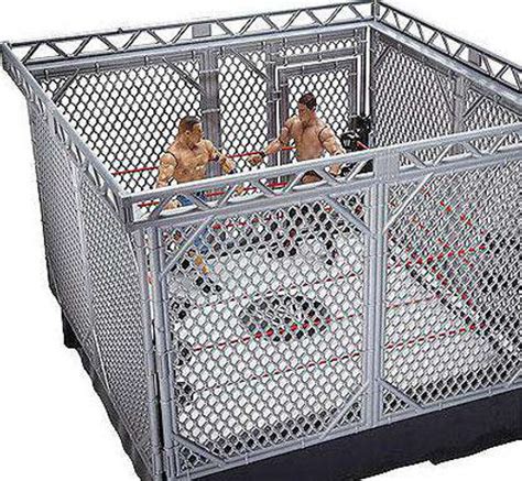 WWE Wrestling Playsets Steel Cage Match Exclusive Action Figure Playset Mattel Toys - ToyWiz