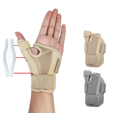 Flexible Splint Wrist Thumb Support Brace For Tendonitis Arthritis Breathable Thumb Protector ...