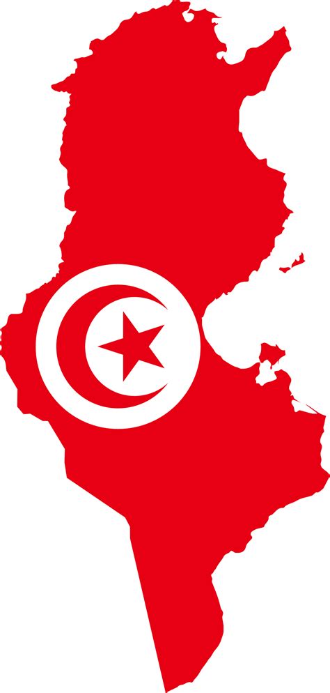 Clipart - Tunisia Flag Map