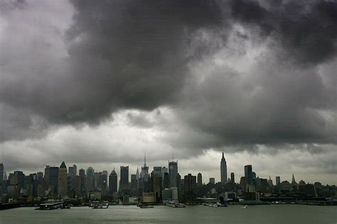 A Low Layer Of Dark Clouds Hangs Over by New York Daily News Archive