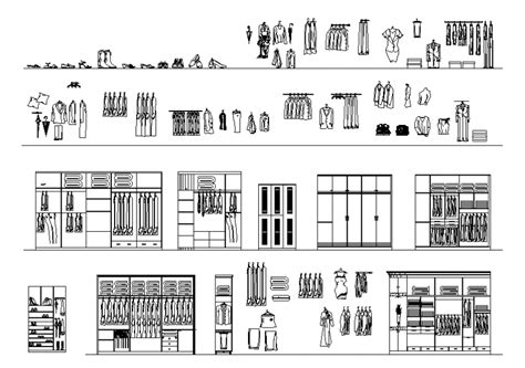 Wardrobe dressing table elevation and drawing details dwg file - Cadbull