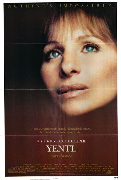 original, limited edition - one available! Original, limited edition movie poster for yentl ...