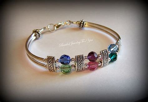 Personalized Birthstone Bracelet: Custom Jewelry Gifts for - Etsy