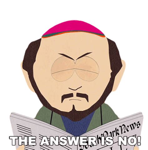 The Answer Is No Gerald Broflovski Sticker - The Answer Is No Gerald Broflovski South Park ...