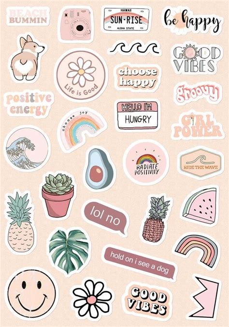 Small & Large Aesthetic Stickers for Phone Case (1*1 Inc) Stickers for Laptop for Bottle (2*2 ...