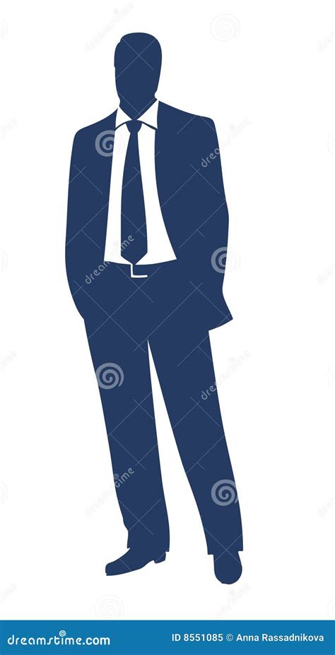 Businessman silhouette stock vector. Illustration of corporation - 8551085