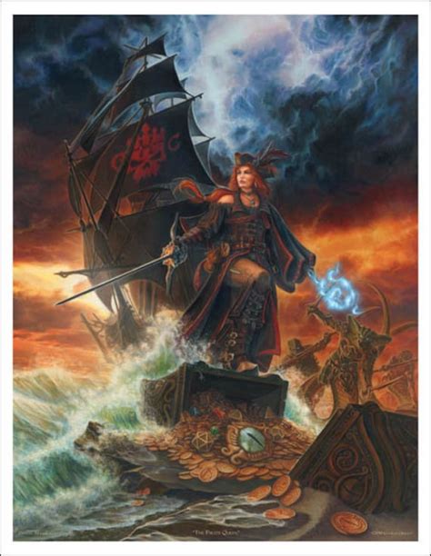 17x22 Fantasy Art Print Pirate Queen 80's RPG | Etsy