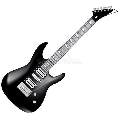 Vector Black Electric Guitar Stock Vector - Illustration of electric, song: 17905258