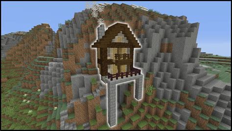 Minecraft Tutorial: How To Make A Cliff House (Biome House) Minecraft Cliff House, Minecraft ...