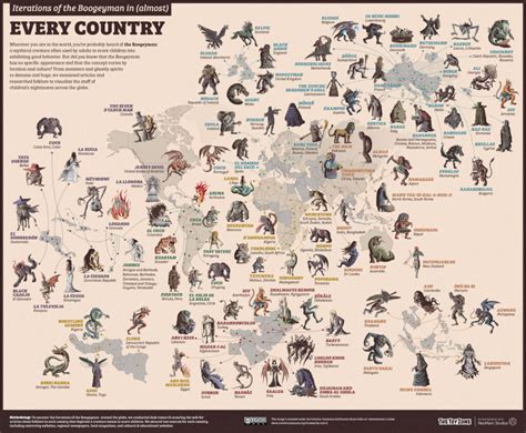 Mapped: What the Boogeyman Looks Like Across the Globe - Vivid Maps