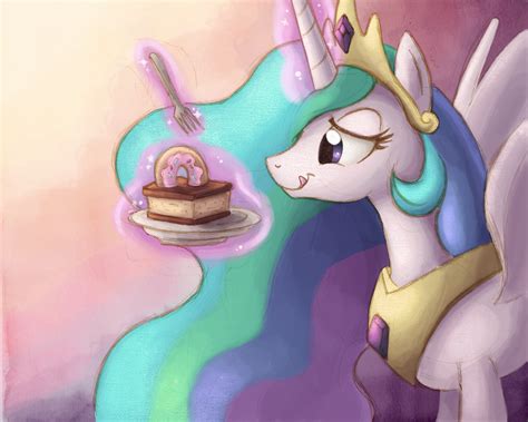 Princess Celestia with Cake by Ric-M on DeviantArt