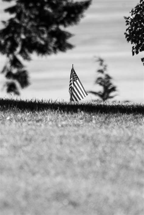 A Grayscale of the American Flag · Free Stock Photo