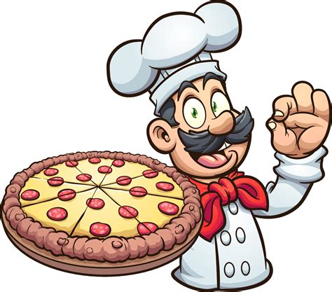 Cartoon pizza chef 2042980 Vector Art at Vecteezy