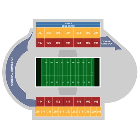 Appalachian State University Football Stadium Seating Chart - Stadium ...