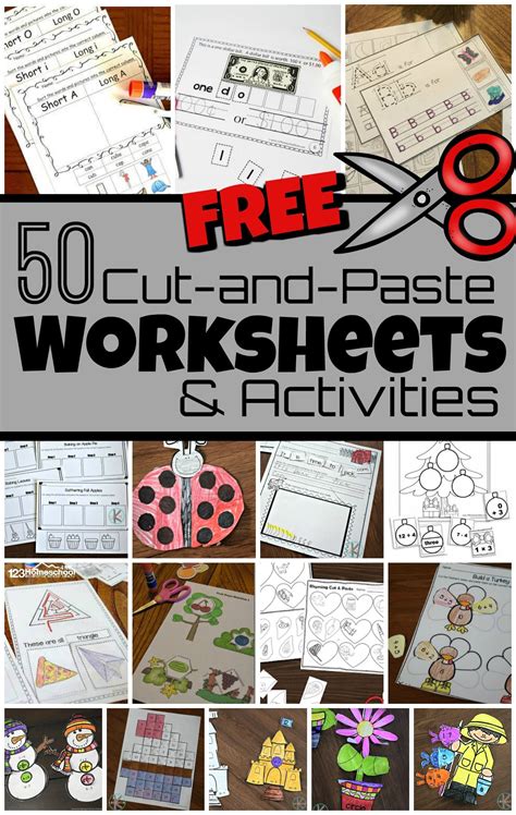 Cut And Paste Kindergarten Worksheets - Prek Early Childhood Cut And Paste Worksheets Page 1 ...