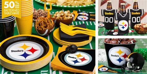 NFL Pittsburgh Steelers Party Supplies - Party City (With images) | Steelers baby shower ...