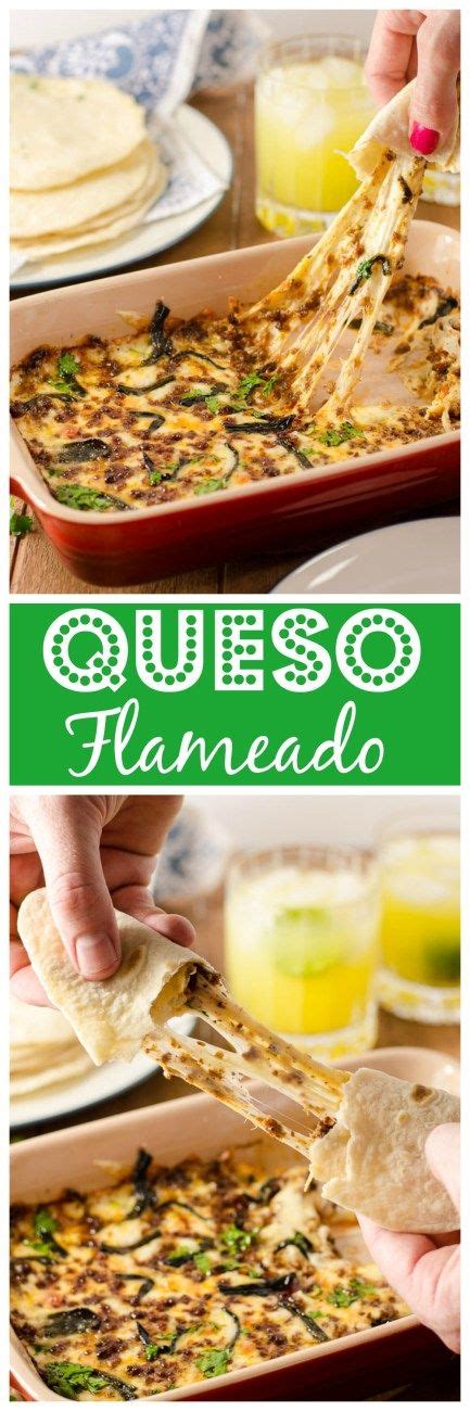 Queso Flameado | Recipe | Queso flameado, Spicy appetizers, Appetizer ...