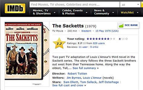 Tom Selleck Westerns: The Sacketts – My Favorite Westerns