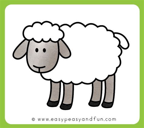 How to Draw a Sheep - Step by Step Sheep Drawing Tutorial | Sheep ...