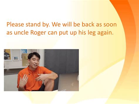 When a video makes uncle Roger too upset and he cannot put his leg up ...