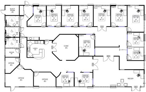 Building plans | Commercial building plans, Office floor plan, Office layout plan