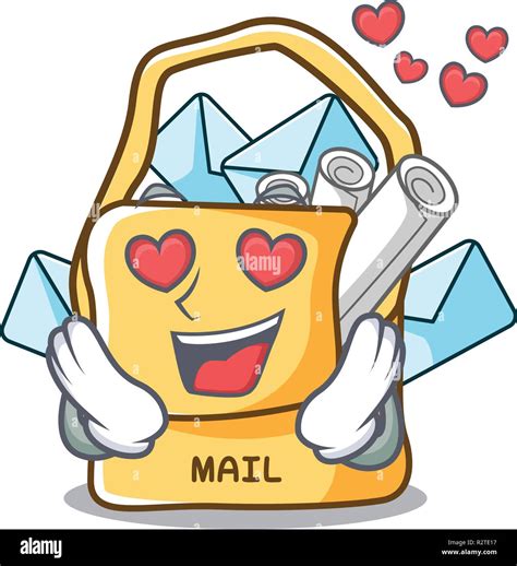 In love mail bag character on table front Stock Vector Image & Art - Alamy