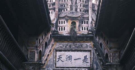 Skyward View From Inside a Buddhist Temple · Free Stock Photo