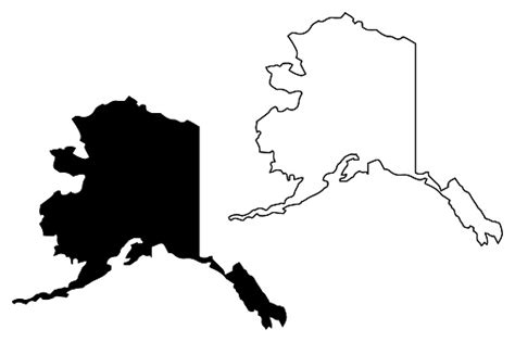 Alaska Map Vector Stock Illustration - Download Image Now - iStock