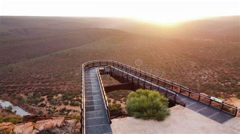 Kalbarri Skywalk Bridge in Western Australia at Sunrise Stock Photo ...