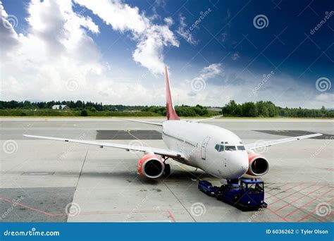 Airplane on Tarmac stock photo. Image of airplane, liner - 6036262