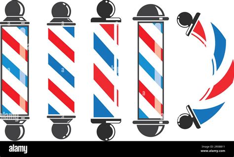 barber pole icon set vector design template Stock Vector Image & Art ...