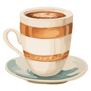Hand Drawn Watercolor Coffee Cup Vector, Coffee, Hand Drawn, Tea PNG ...