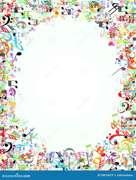 Music border stock vector. Illustration of composition - 28614019