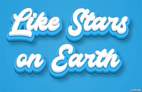 Like Stars On Earth Text Effect and Logo Design Movie