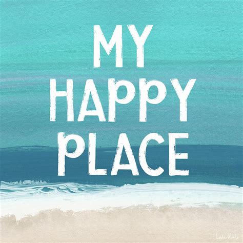 My Happy Place Beach- Art by Linda Woods Mixed Media by Linda Woods ...