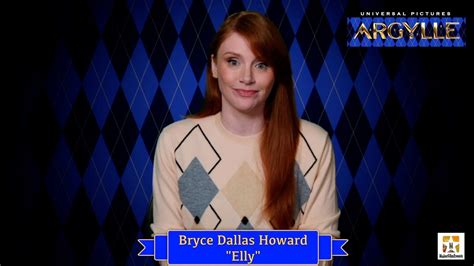 "Argyle" Interview with Bryce Dallas Howard "Elly" - YouTube