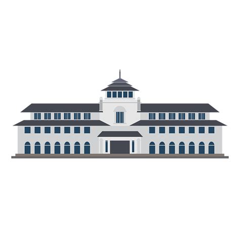 Download Gedung Sate, Bandung, Indonesia. Royalty-Free Vector Graphic ...